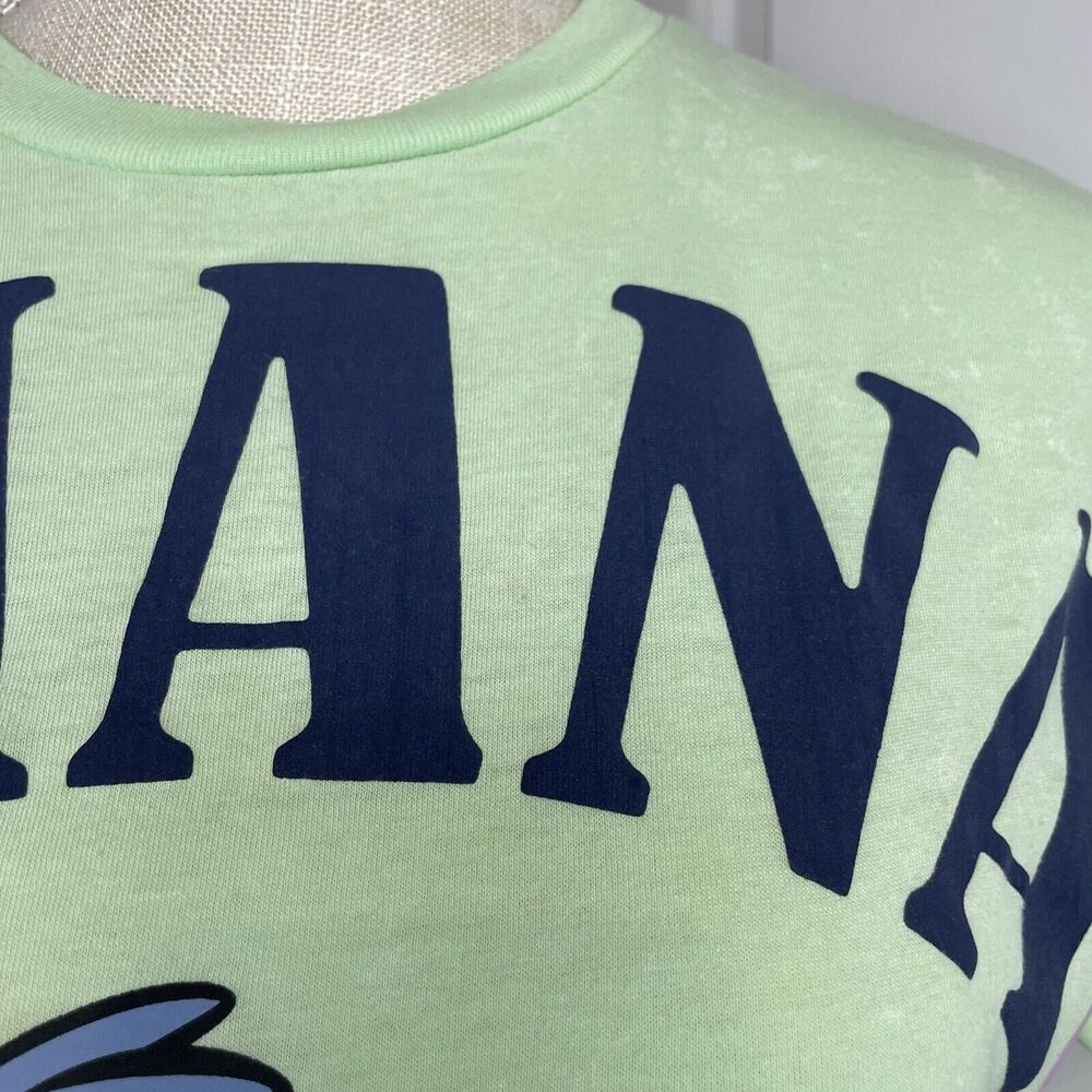 Disney Lilo and Stitch Ohana Means Family T Shirt Short Sleeve Green Junior's S - Picture 8 of 12